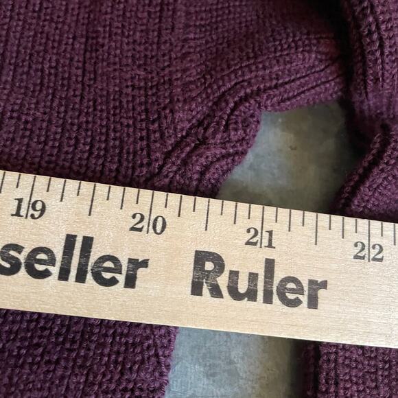 Athleta Rest Day Asym Crewneck Sweater Womens Small Purple Cotton Silk Lyocell - Picture 9 of 11